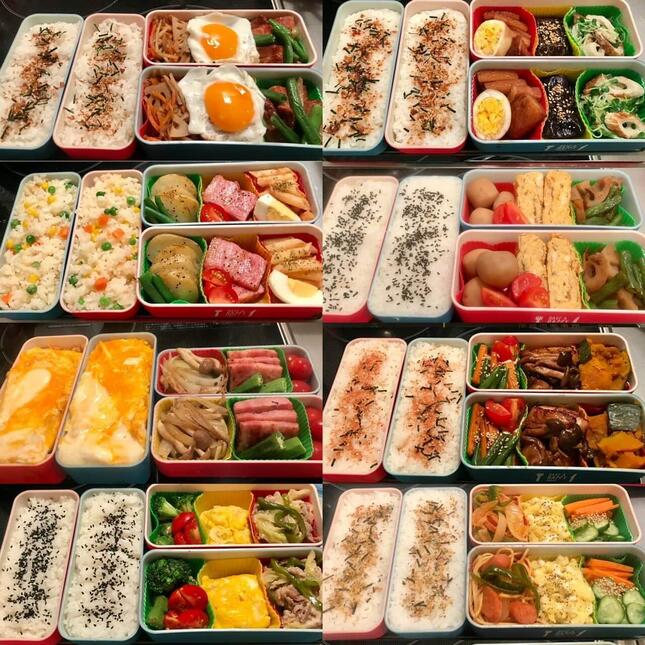 山田千紘さんが作ってきた弁当。3代目の弁当箱