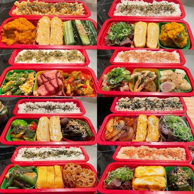 山田千紘さんが作ってきた弁当。4代目の弁当箱