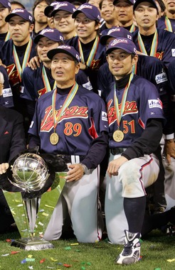 優勝に歓喜のWBCメンバー（写真：ロイター/アフロ）