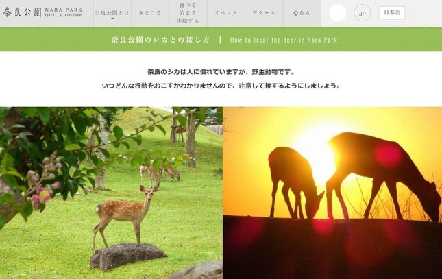奈良公園ウェブサイトより