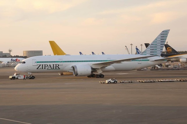 ZIPAIRは2022年12月、サンフランシスコに近いサンノゼに就航したばかりだ（2022年12月撮影）