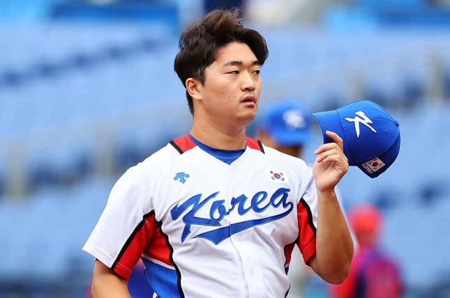 韓国代表・コ投手（写真：ロイター/アフロ）