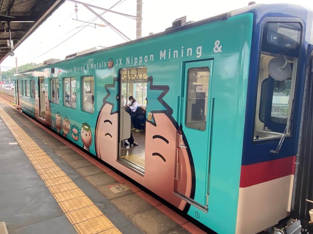 鹿島臨海鉄道で活躍するカッパー君(写真：JX金属提供）