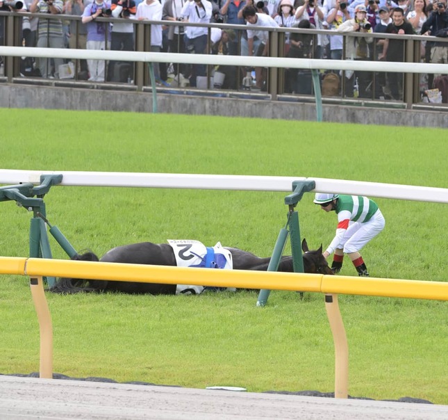 ゴール後に倒れたスキルヴィング（写真：東京スポーツ/アフロ）