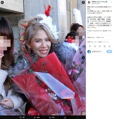 平瀬あいりさんのX（旧ツイッター、@Nyairin_518）より