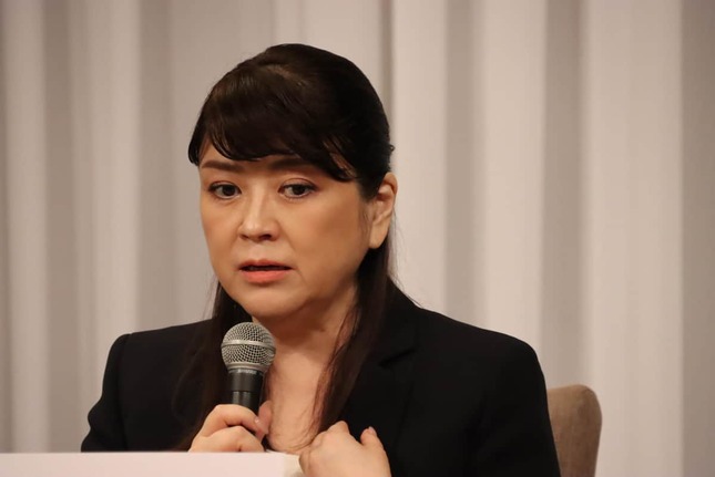 社長を辞任する藤島ジュリー景子氏（2023年9月7日撮影）