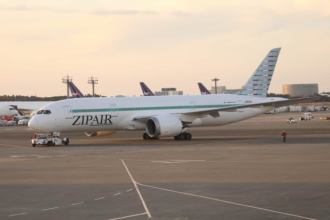 ZIPAIR機。2024年1月には8号機の運航が始まる（写真は4号機）