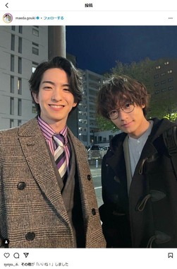 前田公輝さんがインスタグラムに投稿しているドラマのオフショット