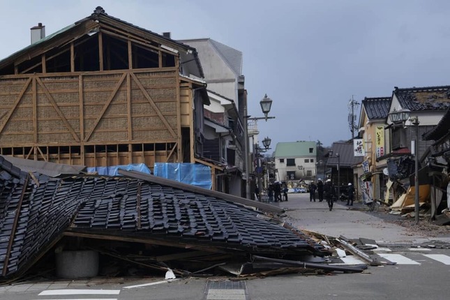能登半島地震の被災地、石川県輪島市（写真：AP/アフロ）