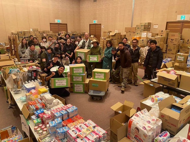 東松島市から運ばれた支援物資（画像提供：KIBOTCHA）