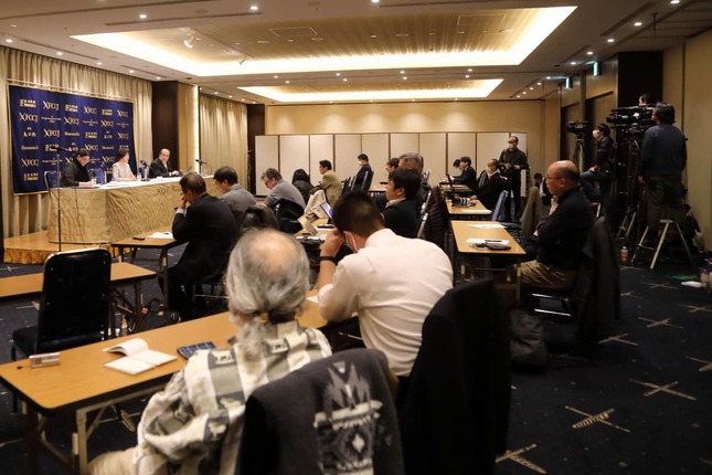 記者会見場の様子