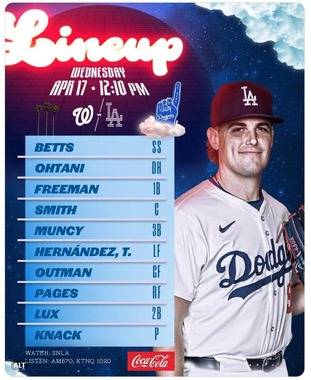 ドジャース公式Xより