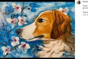 「可愛い～」愛犬・デコピンの絵、大谷翔平に贈られ話題に　「とても素敵なプレゼント」