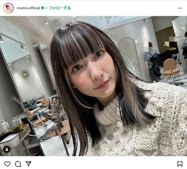桃さんのインスタグラム（momo.official）より