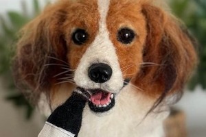 「そっくり過ぎ」大谷翔平の愛犬デコピン、羊毛フェルトに　「元気を届けてくださることに感謝」制作者の思い