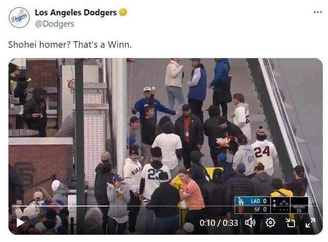 ドジャース公式Xより