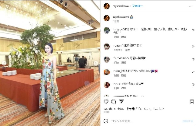 白河れいさんのインスタグラム（＠rayshirakawa）より
