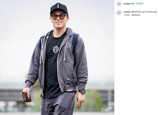 山本投手（ドジャース公式インスタグラムより）