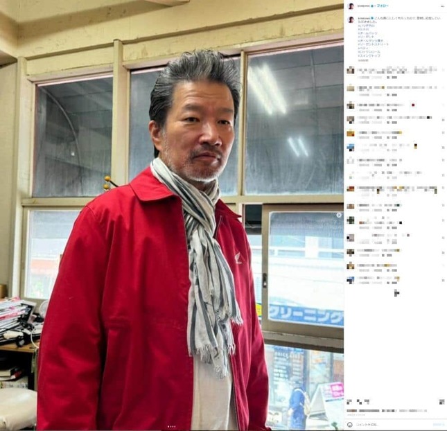 木村祐一さん（木村さんのインスタグラム（＠kimkimni）より）