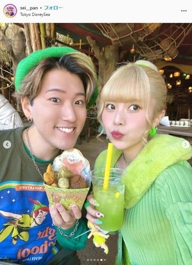 「ゆたせな」セイナさんのインスタグラム（＠sei__pan）より