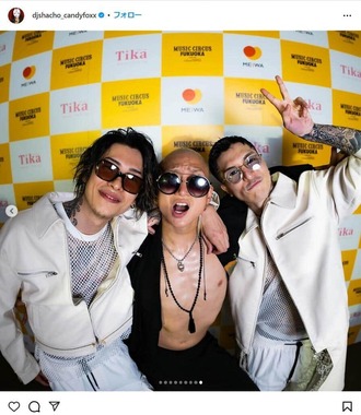 DJ社長さんのインスタグラム（＠djshacho_candyfoxx）より
