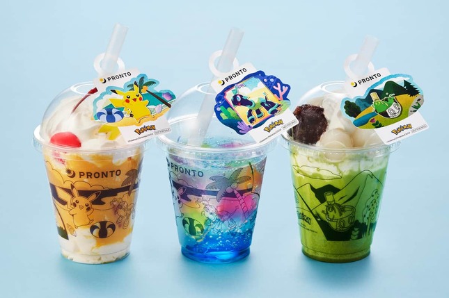 オリジナルドリンク3種（(C)2022 Pokemon. (C)1995-2022 Nintendo/Creatures Inc./GAME FREAK inc.）