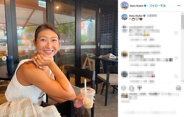 池江璃花子さんのインスタグラム（＠ikee.rikako）より
