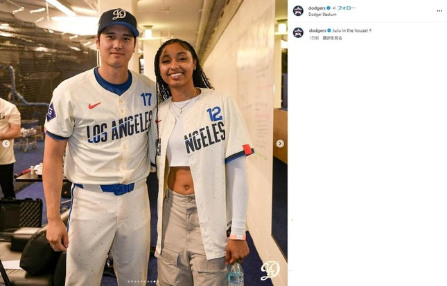 ロサンゼルス・ドジャース公式インスタグラム（＠dodgers）より