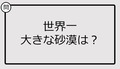 【クイズ】世界一 大きな砂漠は？