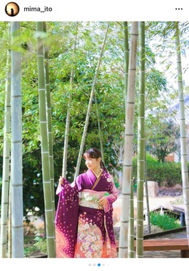 伊藤の着物姿（伊藤のインスタグラムより）