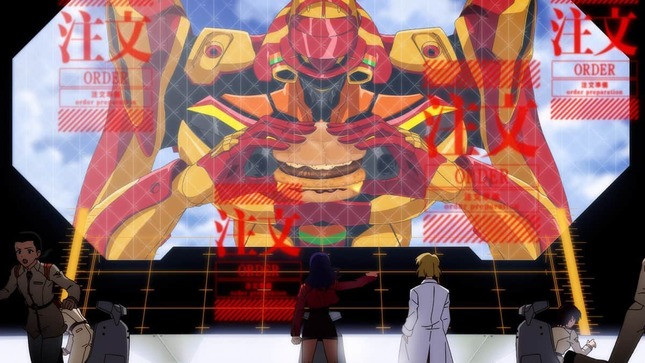 「エヴァンゲリオンバーガー誕生篇（30秒）」。プレスリリースより