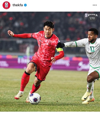 主将ソン選手（韓国サッカー協会インスタグラムより）