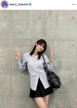 生見愛瑠さんのインスタグラム（＠meru_nukumi）より