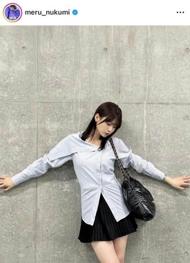 生見愛瑠さんのインスタグラム（＠meru_nukumi）より