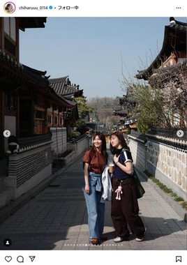新山千春さんのインスタグラムより（chiharuuu_0114）
