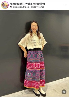 浜口京子さんのインスタグラム（＠hamaguchi_kyoko_wrestling）より