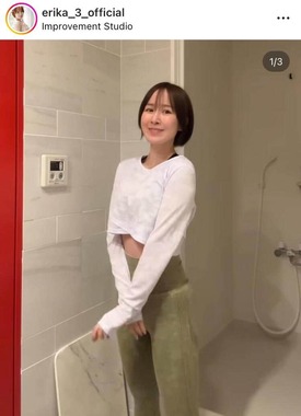 山川恵里佳さんのインスタグラム（＠erika_3_official）より