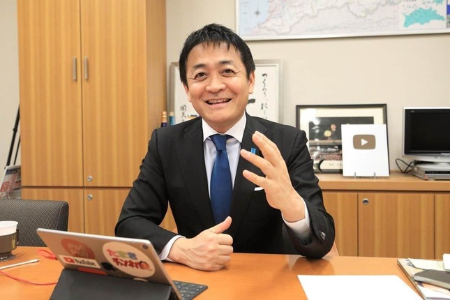 J-CASTニュースの取材に応じる国民民主党の玉木雄一郎代表（2024年12月撮影）