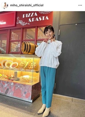 白石美帆さんのインスタグラム（＠miho_shiraishi_official）より