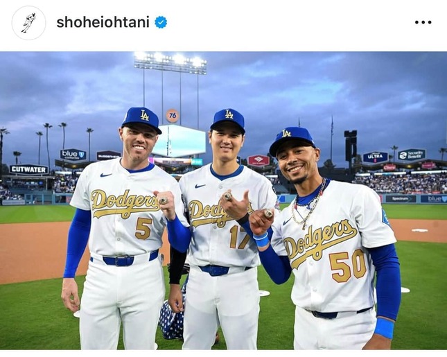 豪華2ショット（ドジャースインスタグラムより）