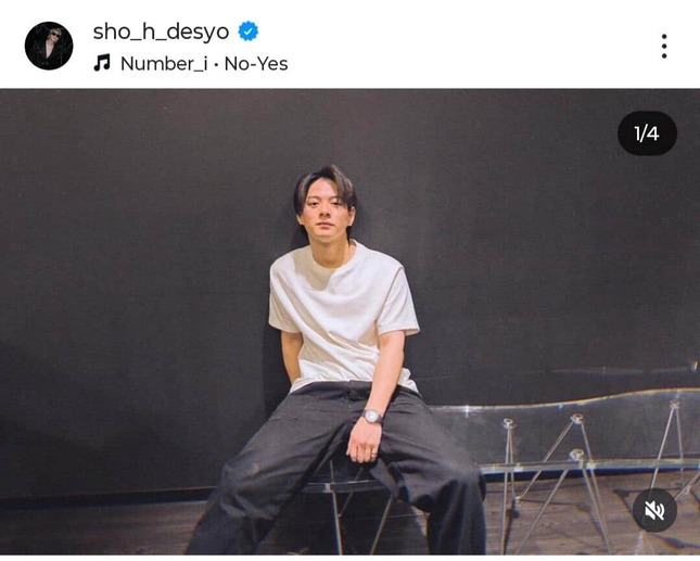 平野紫耀さんのインスタグラム（＠sho_h_desyo）より