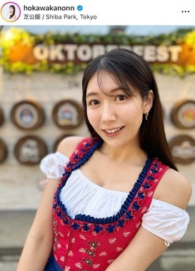 穂川果音さんのインスタグラム（＠hokawakanonn）より