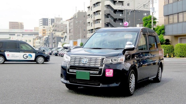幸運のタクシー。7台しか走っていない（日本交通提供）