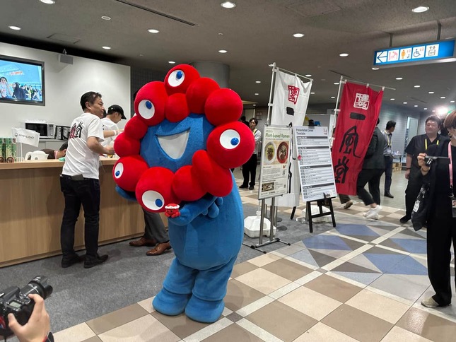 G7広島サミットのプレスセンターでも「ミャクミャク」