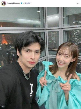 川崎希さんのインスタグラム（＠kawasakinozomi）より