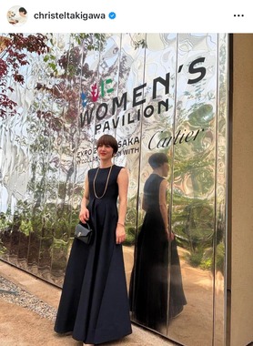 滝川クリステルさんのインスタグラム（＠christeltakigawa）より