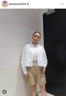 加藤綾菜さんのインスタグラム（＠katoayana0412）より