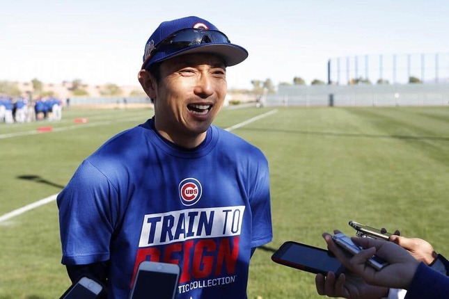 川崎宗則選手。カブス時代（写真：アフロ）