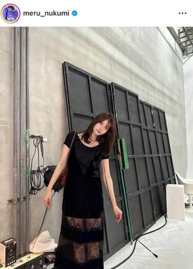 生見愛瑠さんのインスタグラム（＠meru_nukumi）より