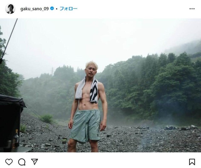 佐野岳さんのインスタグラムより（gaku_sano_09）
